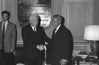 Incontro del Presidente della Repubblica Francesco Cossiga con David N. Dinkins, sindaco di New York