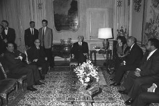 Incontro del Presidente della Repubblica Francesco Cossiga con David N. Dinkins, sindaco di New York