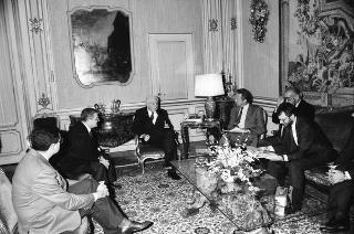 Incontro del Presidente della Repubblica Francesco Cossiga con i componenti del Comitato promotore dei referendum elettorali