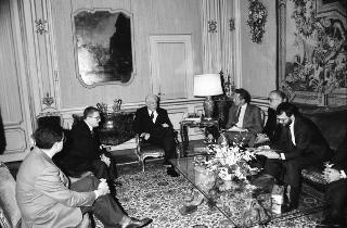 Incontro del Presidente della Repubblica Francesco Cossiga con i componenti del Comitato promotore dei referendum elettorali