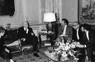 Incontro del Presidente della Repubblica Francesco Cossiga con i componenti del Comitato promotore dei referendum elettorali