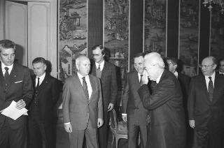 Incontro del Presidente della Repubblica Francesco Cossiga con Andrei Kozyrev, ministro degli esteri della Repubblica Russa