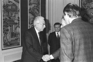 Incontro del Presidente della Repubblica Francesco Cossiga con Andrei Kozyrev, ministro degli esteri della Repubblica Russa