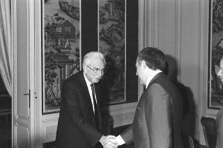 Incontro del Presidente della Repubblica Francesco Cossiga con Andrei Kozyrev, ministro degli esteri della Repubblica Russa