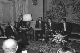 Incontro del Presidente della Repubblica Francesco Cossiga con Andrei Kozyrev, ministro degli esteri della Repubblica Russa