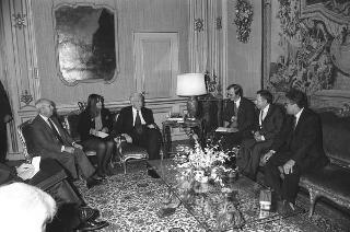 Incontro del Presidente della Repubblica Francesco Cossiga con Andrei Kozyrev, ministro degli esteri della Repubblica Russa