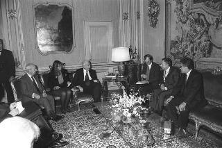 Incontro del Presidente della Repubblica Francesco Cossiga con Andrei Kozyrev, ministro degli esteri della Repubblica Russa