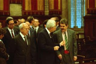 Visita ufficiale del Presidente della Repubblica Francesco Cossiga a Barcellona (Spagna)