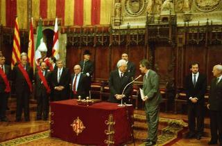 Visita ufficiale del Presidente della Repubblica Francesco Cossiga a Barcellona (Spagna)
