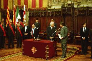 Visita ufficiale del Presidente della Repubblica Francesco Cossiga a Barcellona (Spagna)