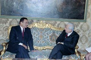 Incontro con il Presidente della Repubblica Araba d'Egitto Hosny Mubarak