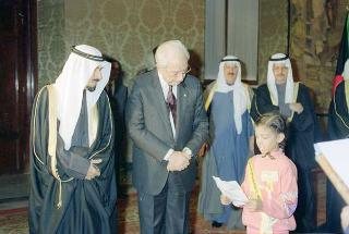 Incontro con l'Emiro del Kuwait S.A. Jaber al Ahmed al Sabah