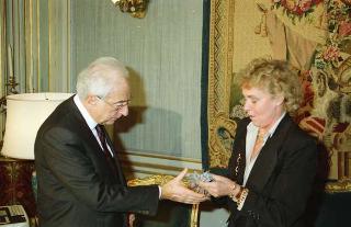 Incontro del Presidente della Repubblica Francesco Cossiga con Margherita Boniver, ministro per l'immigrazione e gli italiani all'estero