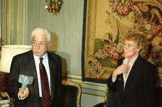 Incontro del Presidente della Repubblica Francesco Cossiga con Margherita Boniver, ministro per l'immigrazione e gli italiani all'estero