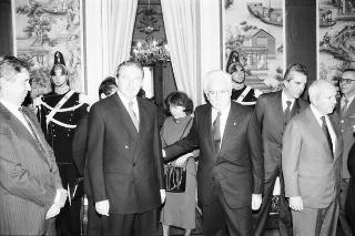 Incontro del Presidente della Repubblica Francesco Cossiga con Franz Vranitzki, cancelliere della Repubblica d'Austria