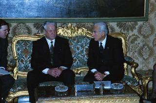 Visita del Presidente della Repubblica Socialista Federativa Sovietica della Russia Boris Eltsin con la consorte, la signora Naina Iosifovna El'cina