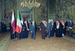 Visita di Stato di Sua Altezza A. Shaikn Khalifa Bin Hamad Al-Thani Emiro dello Stato del Qatar