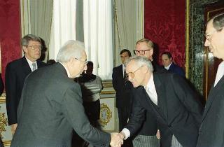 Il Presidente della Repubblica Francesco Cossiga riceve William Thune Andersen, nuovo ambasciatore del Regno di Danimarca per la presentazione delle lettere credenziali