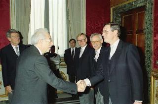 Il Presidente della Repubblica Francesco Cossiga riceve William Thune Andersen, nuovo ambasciatore del Regno di Danimarca per la presentazione delle lettere credenziali