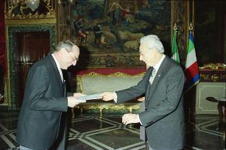 Il Presidente della Repubblica riceve Konrad Seitz, nuovo ambasciatore della Repubblica Federale di Germania: presentazione lettere credenziali
