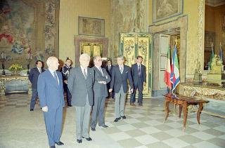 Incontro con l'on. Rino Formica, ministro delle finanze, Napoli, Palazzo Reale