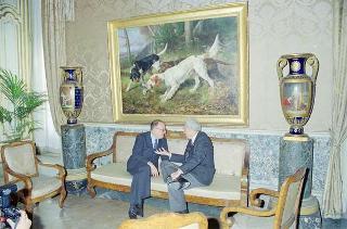 Incontro con l'on. Rino Formica, ministro delle finanze, Napoli, Palazzo Reale