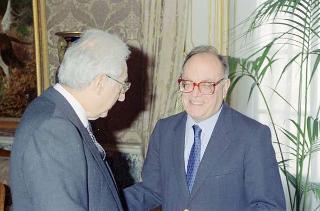 Incontro con l'on. Rino Formica, ministro delle finanze, Napoli, Palazzo Reale