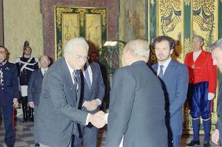 Il Presidente della Repubblica Francesco Cossiga riceve Rodolfo Aleman Zubieta, nuovo ambasciatore della Repubblica di Panama per la presentazione lettere credenziali