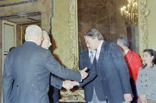 Il Presidente della Repubblica Francesco Cossiga riceve Marko Kosin, nuovo ambasciatore della Repubblica di Slovenia per la presentazione lettere credenziali