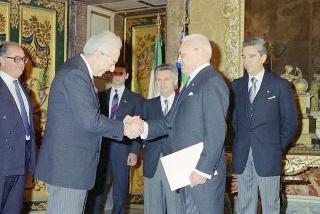Il Presidente della Repubblica Francesco Cossiga riceve Marko Kosin, nuovo ambasciatore della Repubblica di Slovenia per la presentazione lettere credenziali