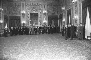 Incontro del Presidente della Repubblica Francesco Cossiga con Arrigo Gattai, presidente del CONI, con gli atleti, i tecnici e i dirigenti che hanno partecipato ai XVI Giochi Olimpici invernali di Albertville