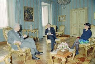Il Presidente della Repubblica Francesco Cossiga con Francesco Borghetto, sindaco di Sassari