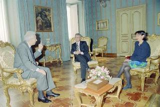 Il Presidente della Repubblica Francesco Cossiga con Francesco Borghetto, sindaco di Sassari
