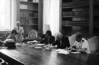 Foto del Presidente della Repubblica Francesco Cossiga per il settimanale "Epoca"