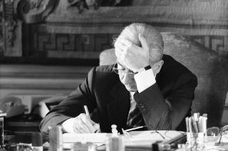Foto del Presidente della Repubblica Francesco Cossiga per il settimanale "Epoca"