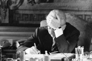 Foto del Presidente della Repubblica Francesco Cossiga per il settimanale "Epoca"