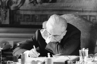 Foto del Presidente della Repubblica Francesco Cossiga per il settimanale "Epoca"