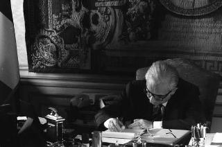 Foto del Presidente della Repubblica Francesco Cossiga per il settimanale "Epoca"