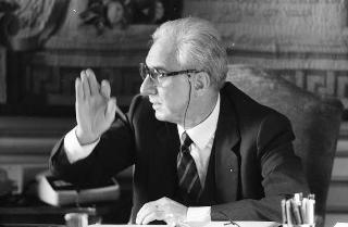 Foto del Presidente della Repubblica Francesco Cossiga per il settimanale "Epoca"