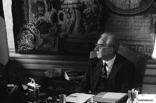 Foto del Presidente della Repubblica Francesco Cossiga per il settimanale "Epoca"