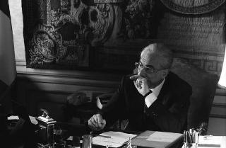 Foto del Presidente della Repubblica Francesco Cossiga per il settimanale "Epoca"