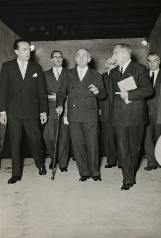 Il Presidente della Repubblica Luigi Einaudi con la moglie Ida al Museo Leone di Vercelli