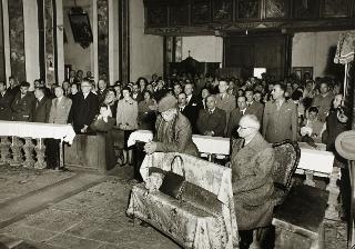 Intervento del Presidente della Repubblica Luigi Einaudi e della moglie Ida all'inaugurazione dalla nuova strada Ollomont - Gracier.