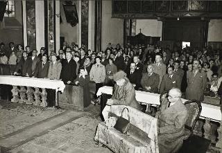 Intervento del Presidente della Repubblica Luigi Einaudi e della moglie Ida all'inaugurazione dalla nuova strada Ollomont - Gracier.