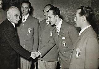 Visita al Quirinale degli atleti italiani partecipanti alle Olimpiadi di Helsinki