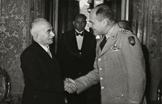 Visita alla Quirinale del Generale USA Bunker Matthew Ridgway, Comandante Supremo delle Forze Alleate in Europa
