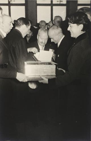 Visita del Presidente della Repubblica Luigi Einaudi all'Università commerciale Luigi Bocconi di Milano