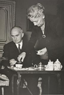 Istantanee del Presidente della Repubblica Luigi Einaudi e della moglie Ida