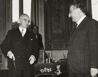 Auguri del Governo e del Parlamento al Presidente della Repubblica Luigi Einaudi per l'80° compleanno