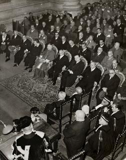 Intervento del Presidente della Repubblica Luigi Einaudi all'inaugurazione dell'anno giudiziario 1954 (Roma, Palazzo di Giustizia)